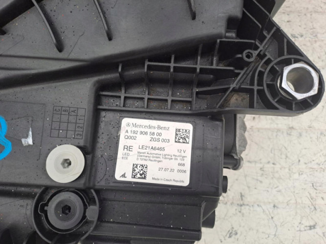 LAMPA PRAWA MERCEDES C 192 C192 AMG A 192 906 58 00 - (17136810562)