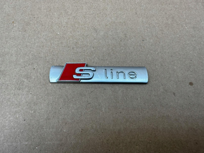 AUDI S LINE S-LINE SREBNY 8N0 853 601A EMBLEMAT ZNACZEK ORYGINAŁ - (17319886695)