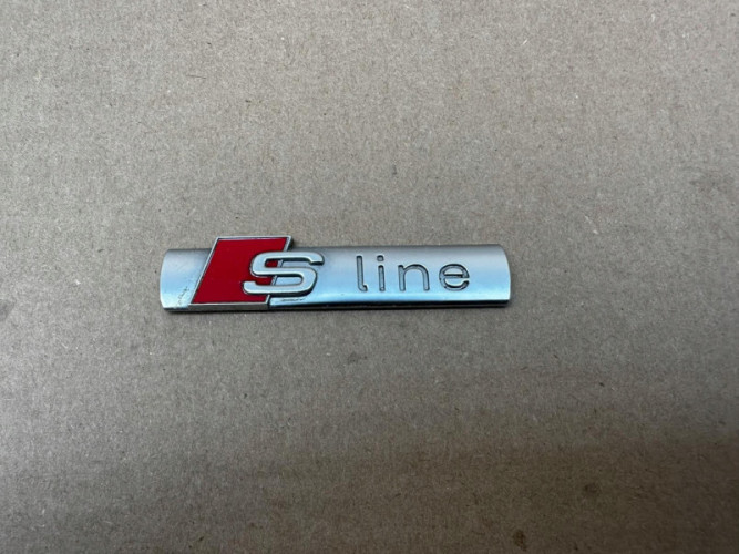AUDI S LINE S-LINE SREBNY 8NC853601A EMBLEMAT ZNACZEK ORYGINAŁ - (17319952538)