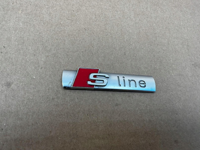 AUDI S LINE S-LINE SREBNY 8NC853601A EMBLEMAT ZNACZEK ORYGINAŁ - (17319952538)